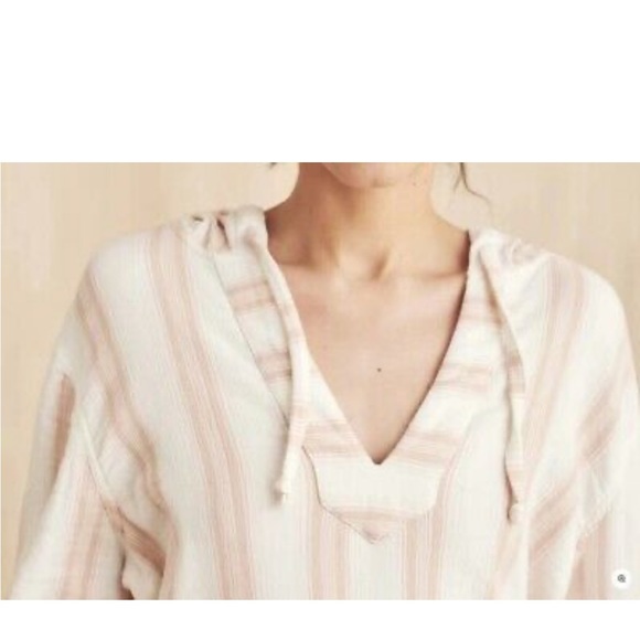 Brand New Faherty Cotton Baja Surf Dress Long Sleeve Hoodie - Picture 4 of 9